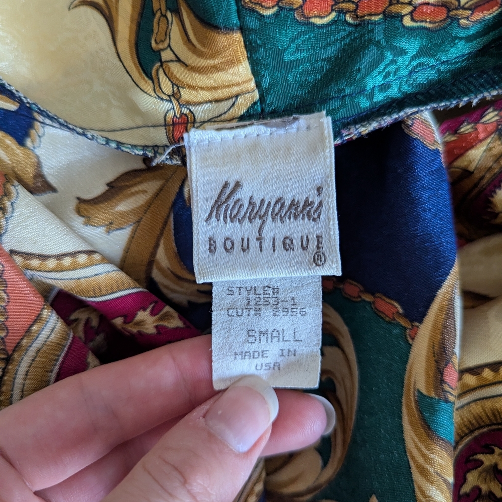 Incredible Vintage Baroque Patterned Robe - image 5